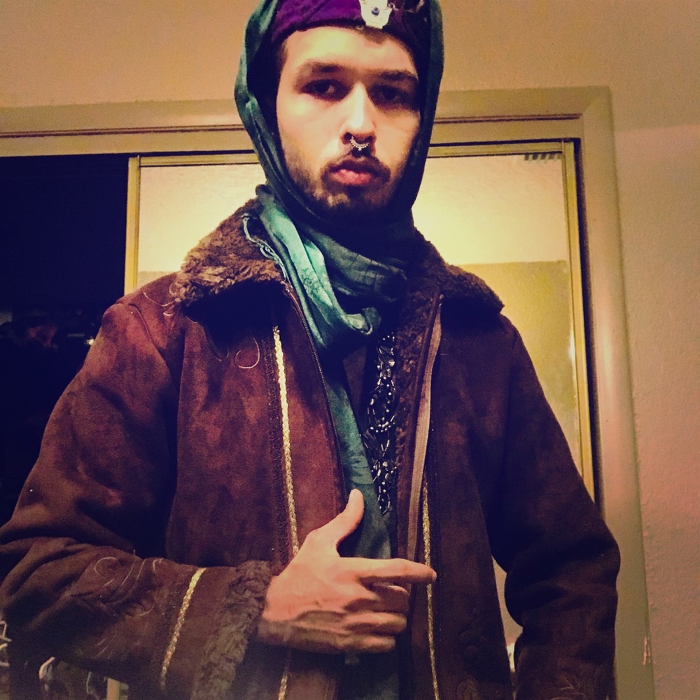 Embroidered Gold Trim Fo Fur Jacket